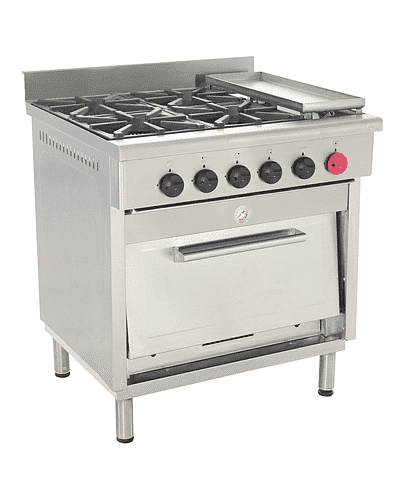 Cocina Industrial Gas Maigas 6 Platos 2 Hornos + Plancha - Línea Industrial  | Paris.cl